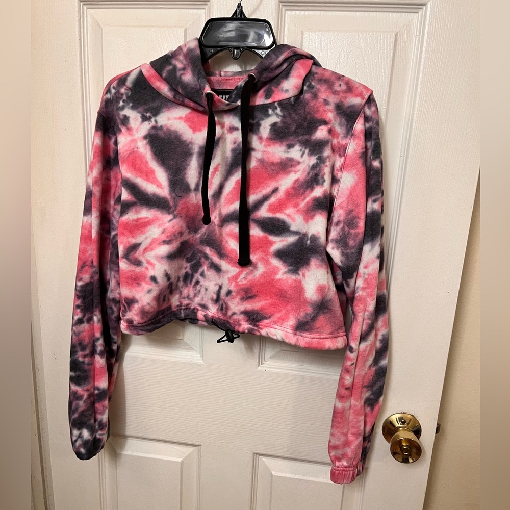 Tie-Dye Cropped Hoodie